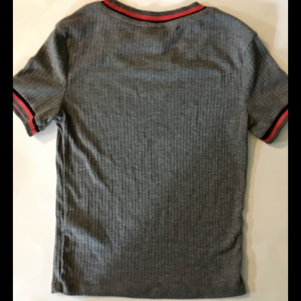 H&M Women’s Short Sleeve Shirt Gray Size XS - Picture 3 of 3